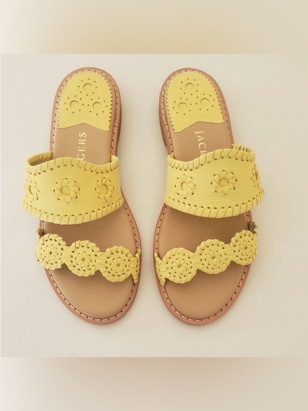 Jack Rogers Yellow Sandals size 8